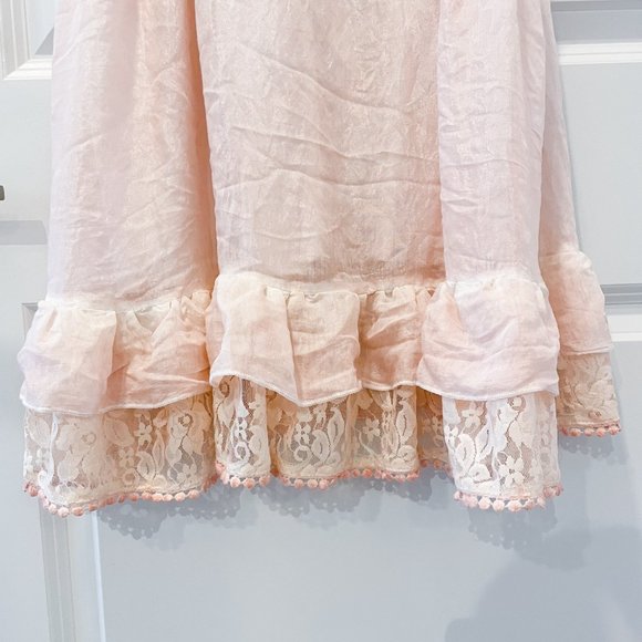 Beulah Ruffled Cottagecore Style Lace Mini Dress - Picture 5 of 12